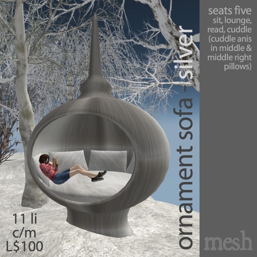 Ornament Sofa - Silver