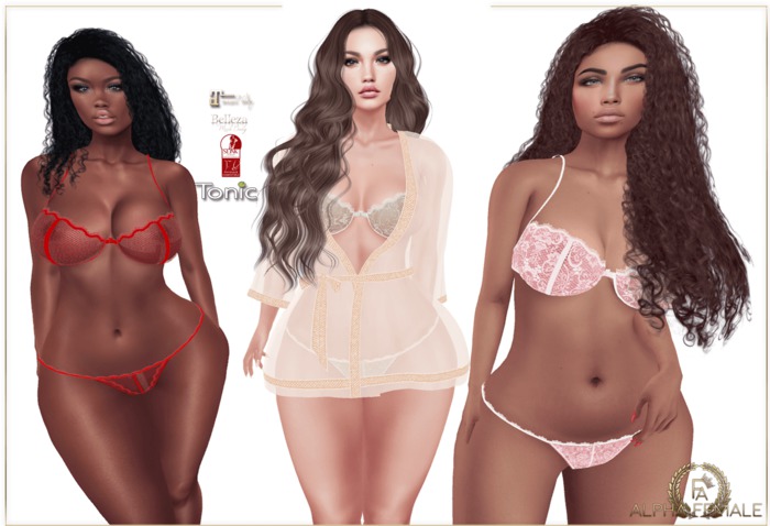 ALPHA FEMAL  Lingerie set and Robe MAITREYA/SLINK/BELLEZA\Tonic