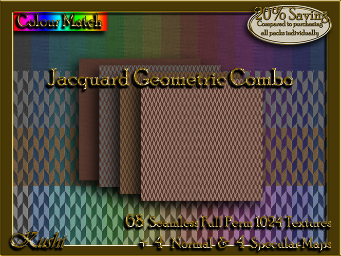 !Kushi! JacquardGeometriCOMBO Textures -WEAR TO UNPACK