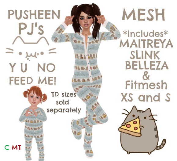 Pusheen Feed Me LADIES PJs