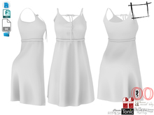  Dae Obj FBX Spaghetti Straps Cute Bow Chest Slim Belt Knee Length Skirt Dress Belleza, Maitreya, Tonic