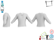  Dae Obj FBX Men's Cowl Neck Sweater With Shirt Under Signature Gianni, Gamit, Adin, Jack, Slink