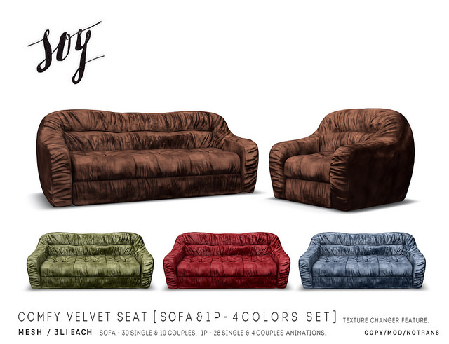 Soy. Comfy Velvet Seat Set [addme]