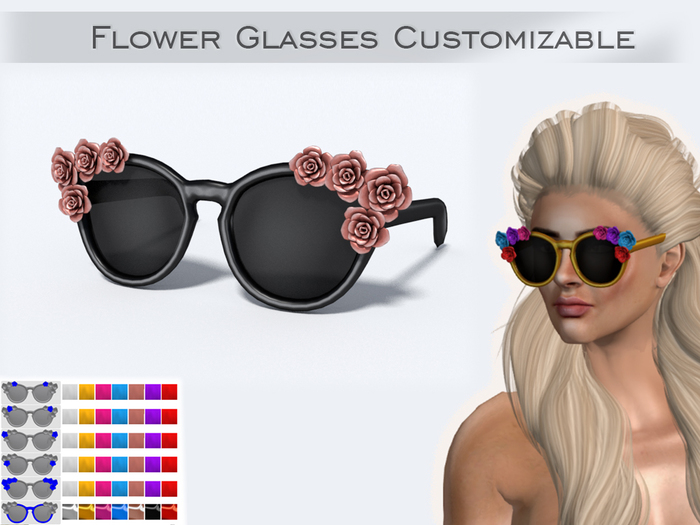 Flower Glasses customizable
