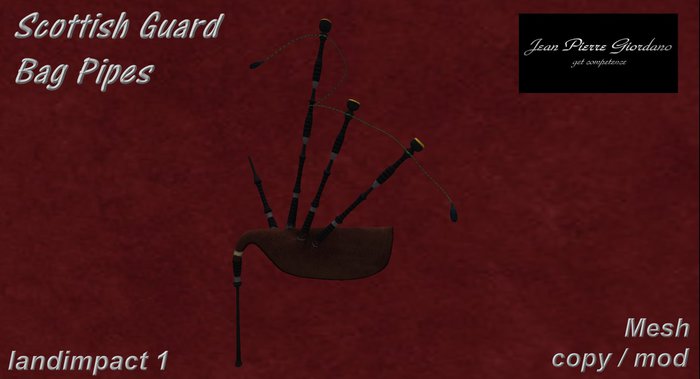 Scottish Guard Bag Pipes mesh