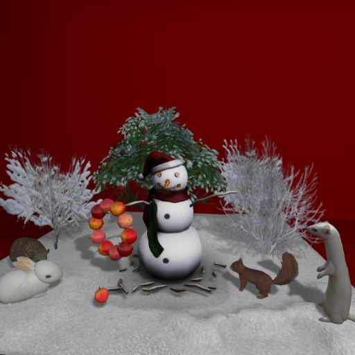 Snowman's Forrest Gift Scene, 13 Li, Bagged