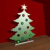 Cutout Christmas Tree & Ornaments, 7 Li, Bagged