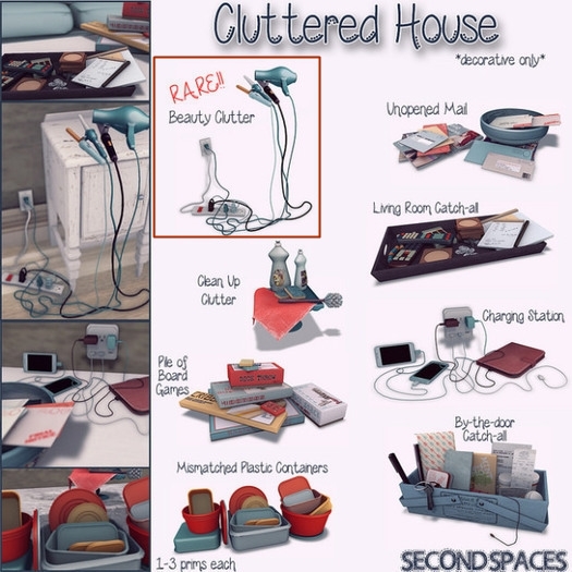 Second Spaces - Cluttered House - beauty clutter RARE