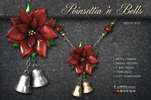 EarthStones Poinsettia 'n Bells Necklace