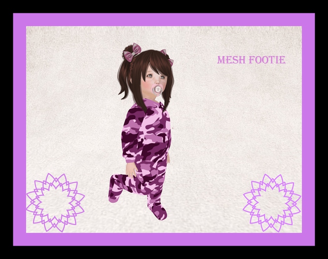 .:C.D:. Purple Camo Footie