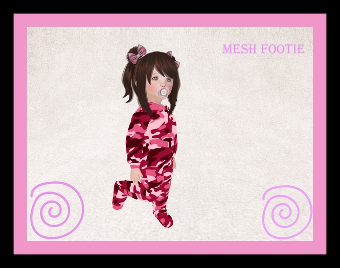 .:C.D:. Pink Camo Footie
