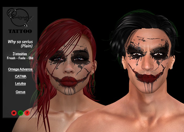 [enigma Ink] - Why so serius (Plain) Tattoo - Add me (Box)