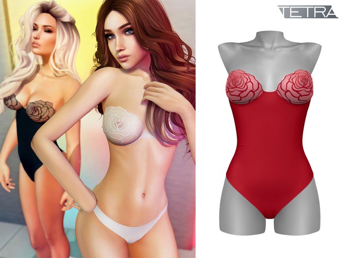 TETRA - Roses Bodysuit (Red)