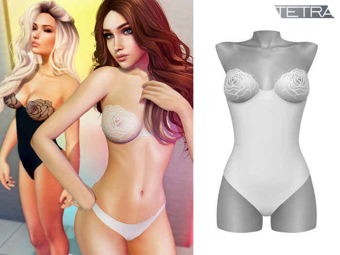 TETRA - Roses Bodysuit (White)