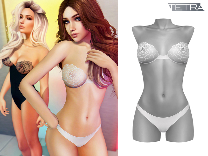 TETRA - Roses Lingerie (White)