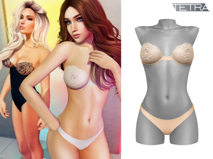 TETRA - Roses Lingerie (Nude)