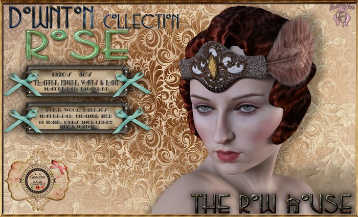 The Row House Downton Collection "ROSE" Flapper Band & Finger Waves