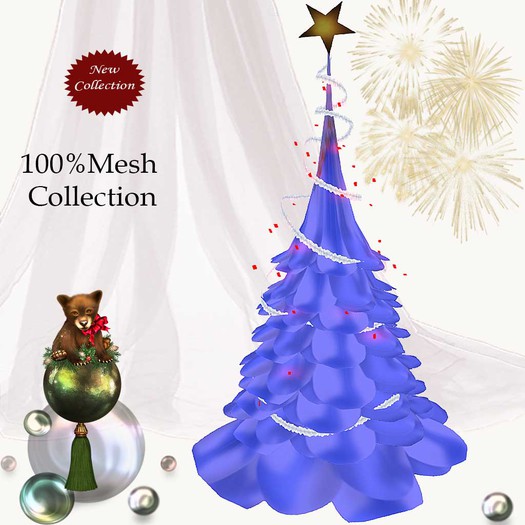 Mesh Flower Christmas tree v. 13