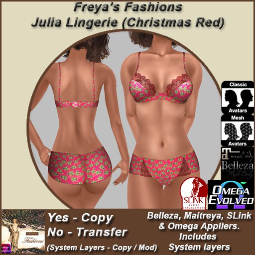 Freya's Fashions Julia (Christmas Red)
