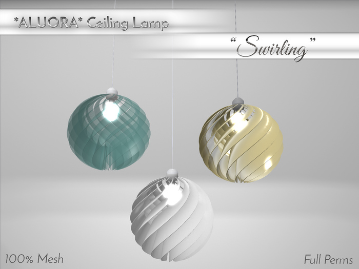 ALUORA Ceiling Lamp "Swirling" - Full Perms