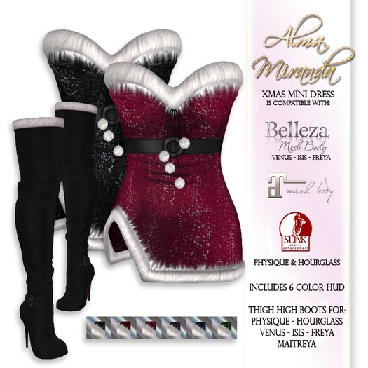 .: AlmaMiranda :. Christmas Sequin Dress with Boots