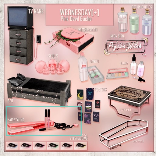 Wednesday[+] ~ Pink Devil ~ Hair Styling - COMMON