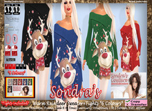 *Sondra's Warm Reindeer Sweater+Tights *6 Colours* (add)