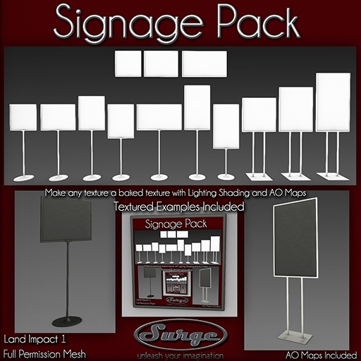 Second Life Marketplace - Signage Pack - Full Perm