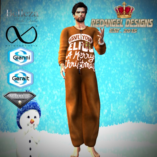 RD - Orange Elf Onesie (ADD TO OPEN)