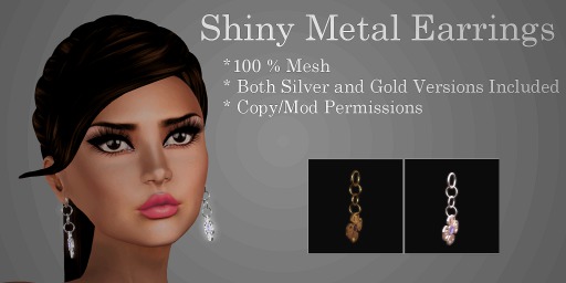 EustaceSeven ES002 Shiny Metal Earrings Package