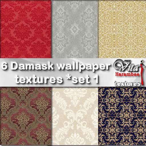 6 Damask wallpaper FP set1
