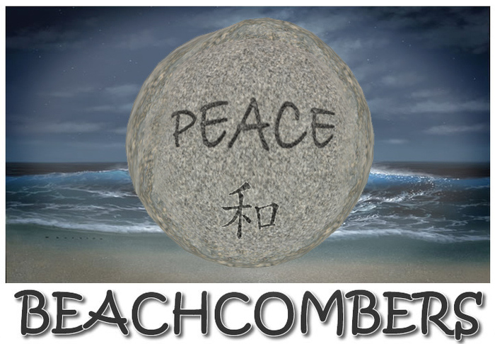 Beachcombers Pathway Stone - Black - Peace