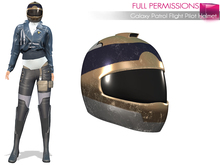 Full Perm Non-rigged Pilot Motorcycle Moto Biker Racing Helmet with Black Visor for All Avatars
