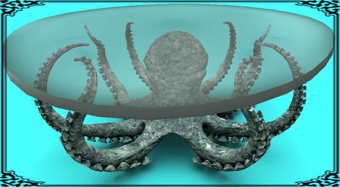 Trompe Loeil - Octopus Table Marble Green