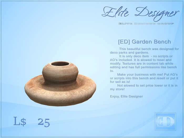 [ED] Garden Bench