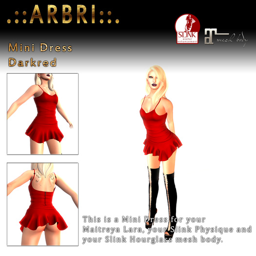 .::Arbri:.. Mini Dress (darkred)