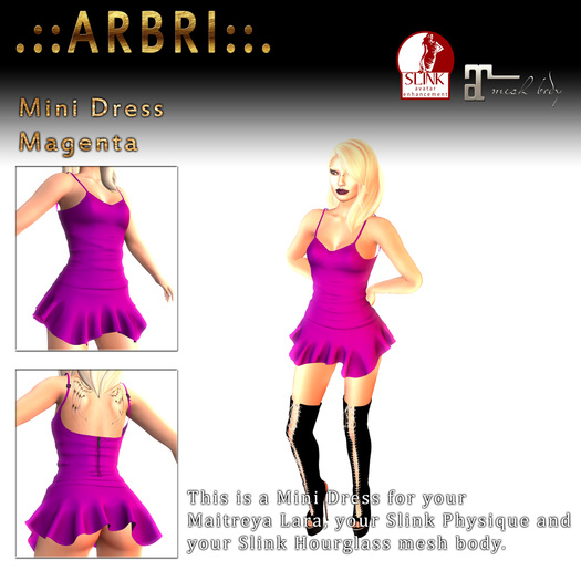 .::Arbri:.. Mini Dress (magenta)