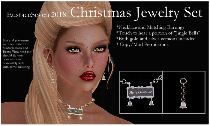 EustaceSeven 2018 Merry Christmas Jewelry Set