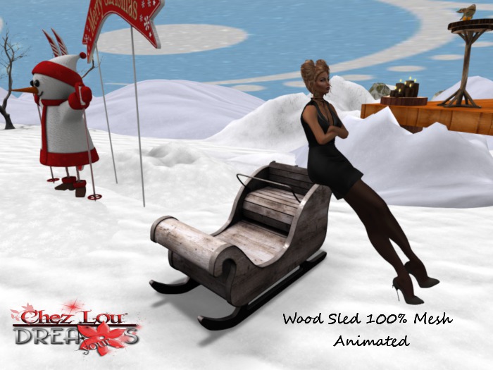 *CL*HUD*WEAR & UNPACK*Wood Sled 100% Mesh