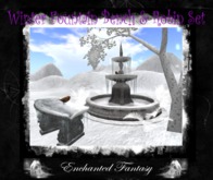 Winter Fountain & Winter Bench Set ~ Animated Robin ~ Touch On / Off Robin Sound & BONUS Animated Robin