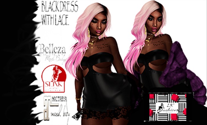 BLCK DRESS WITH LACE