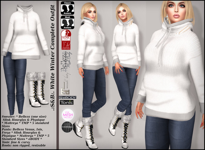 .:S&B:. White Winter Complete Outfit