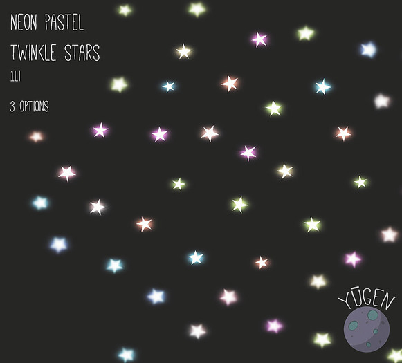 Yūgen.// pastel neon stars