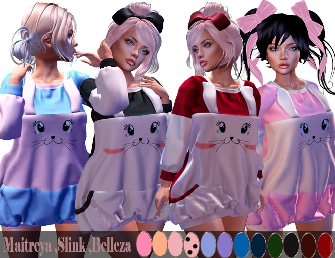 InStyle -Tunic Dress - HUD Color-Maitreya ,Slink ,Belleza