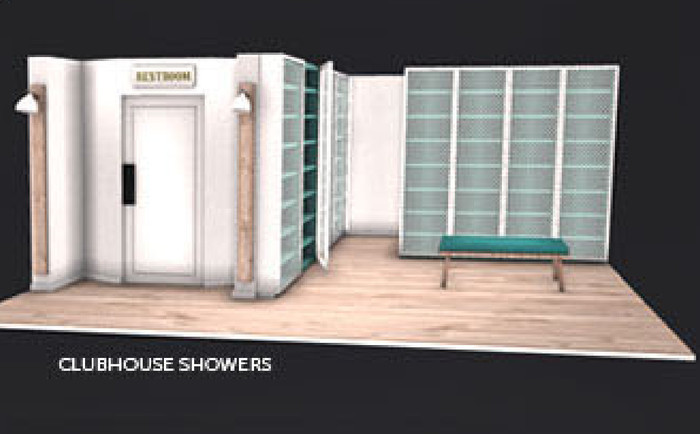 SAYO SCENES - Clubhouse Showers Backdrop - COMMON