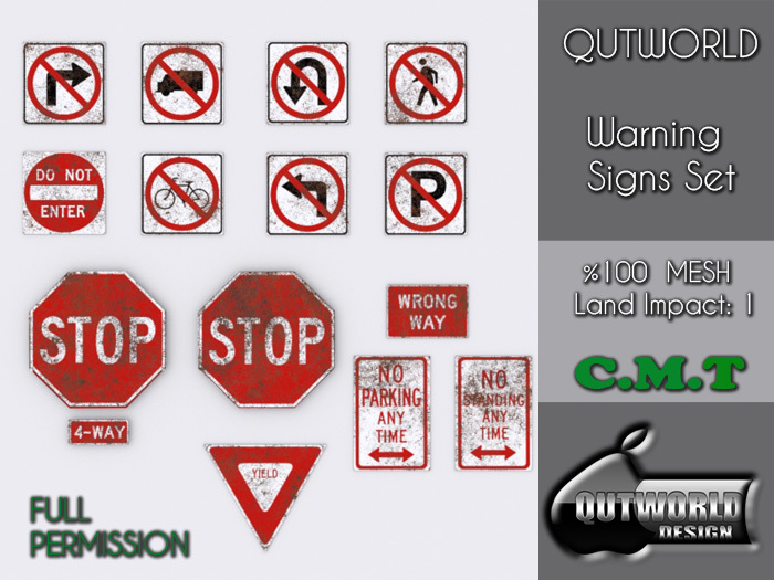 .::QUTWORLD .::Warning Signs Set::.FP 