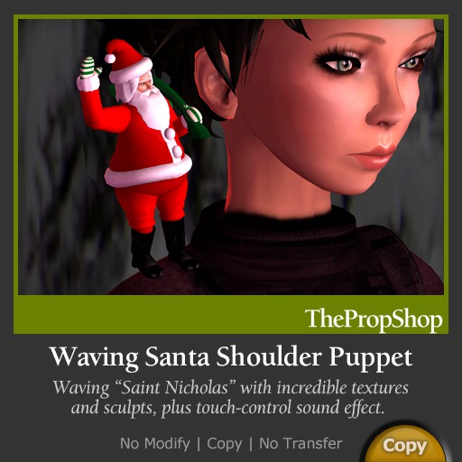 Vintage Santa Shoulder Puppet for Christmas and Winterfest
