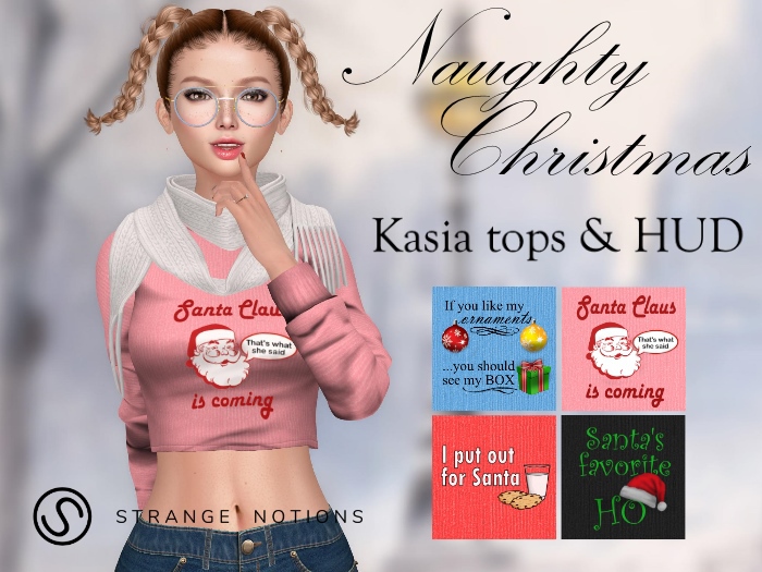 Kasia sweaters - Naughty Christmas edition w HUD