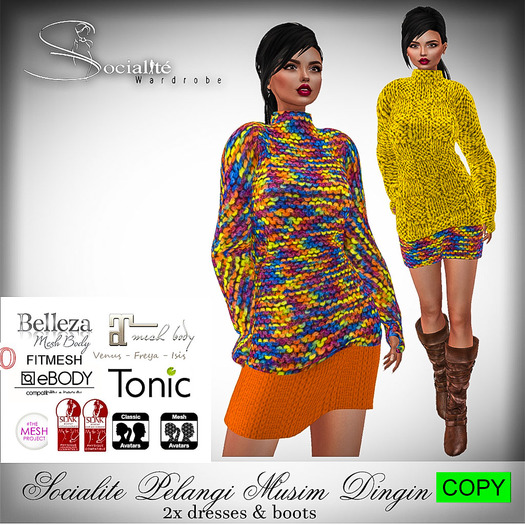 Socialite Pelangi Musin Dingin *MESH & CLASSIC