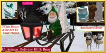 Christmas Delivery Elf & Bear.